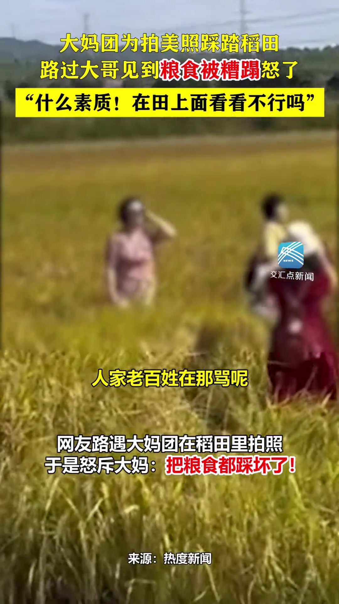 什么素质！在田上看看不行吗