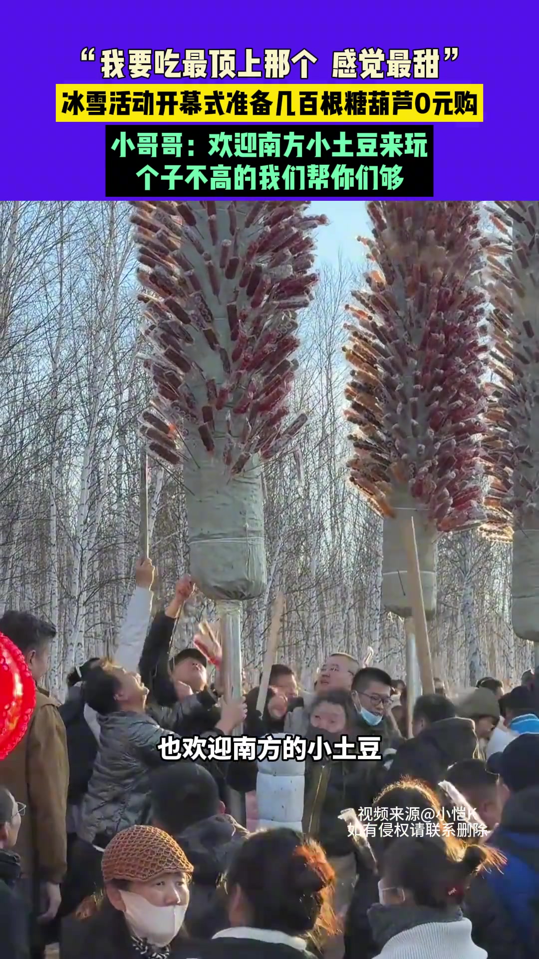冰雪活动开幕式准备几百根糖葫芦0元购