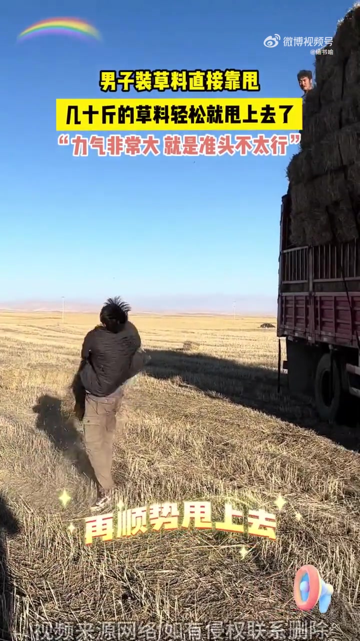 装草料直接靠甩，力量足够就是准度不足！！！