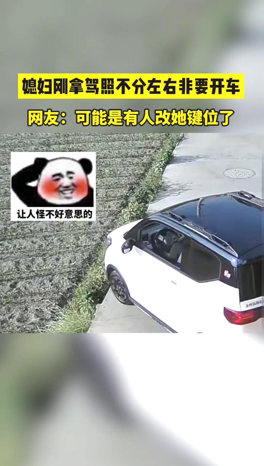 差点掉沟里还好油门没记错
