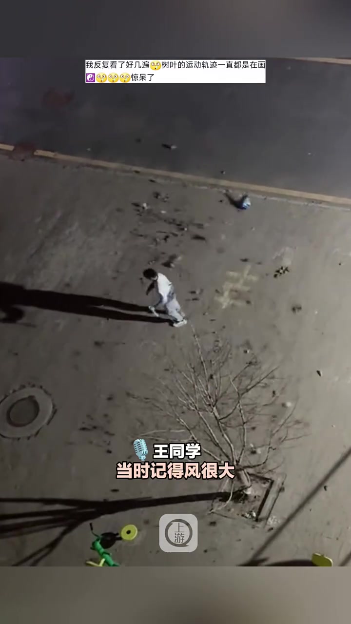 “男生在宿舍楼下舞双截棍周围落叶跟着旋转，网友少侠好强的内力