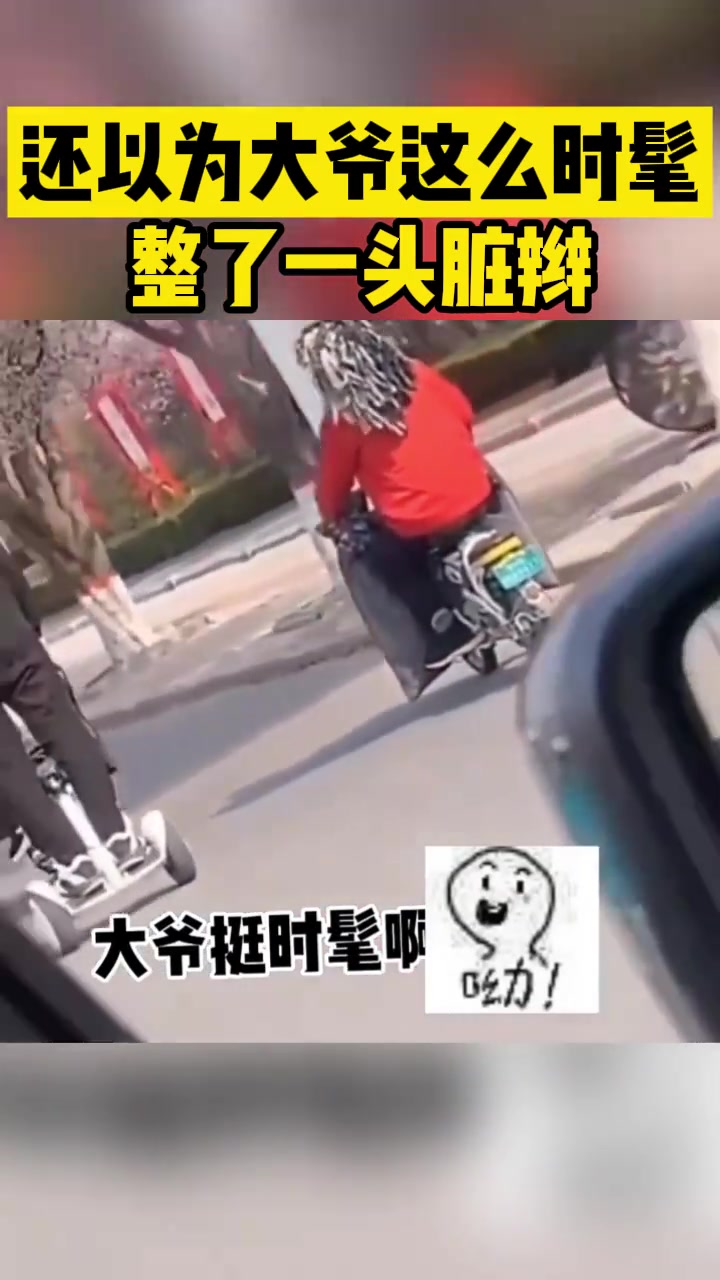 还以为大爷这么时髦整了一头脏辫呢