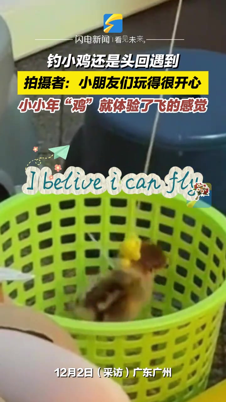 钓小鸡还是头回遇到，拍摄者：小朋友们玩得很开心