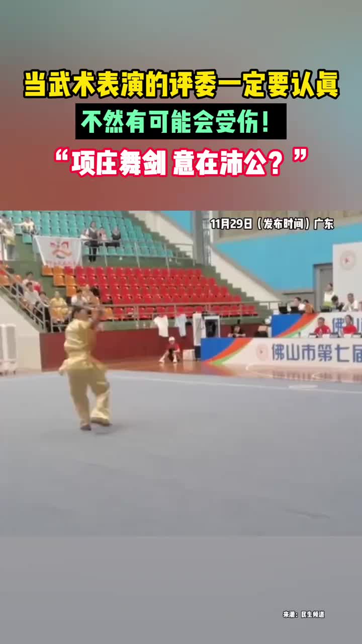 当武术表演的评委一定要认真，不然有可能会受伤！