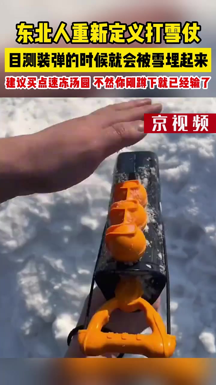 重新定义打雪仗，感觉装弹时会被雪埋起来，建议换成速冻汤圆