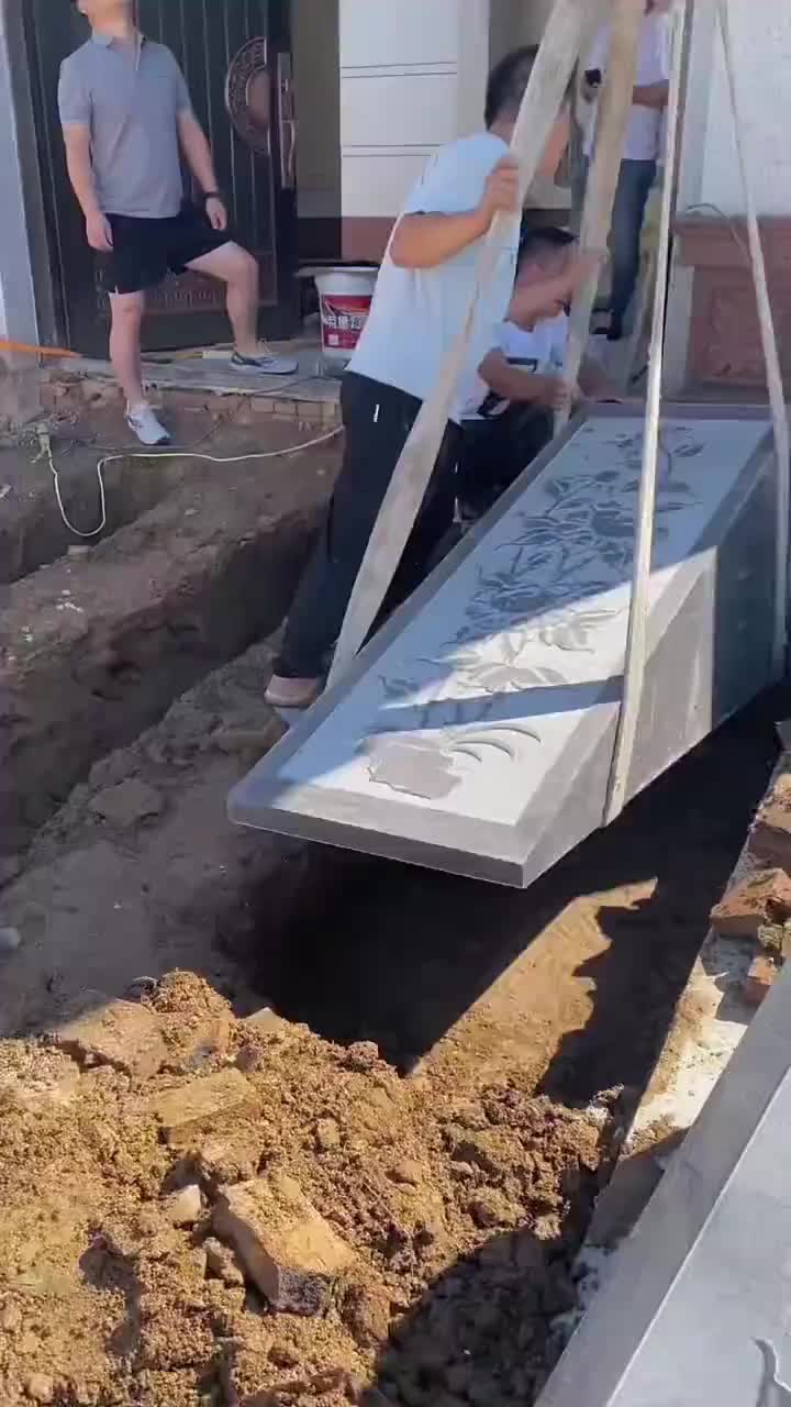 农村自建房门口装饰台阶石踏步石！