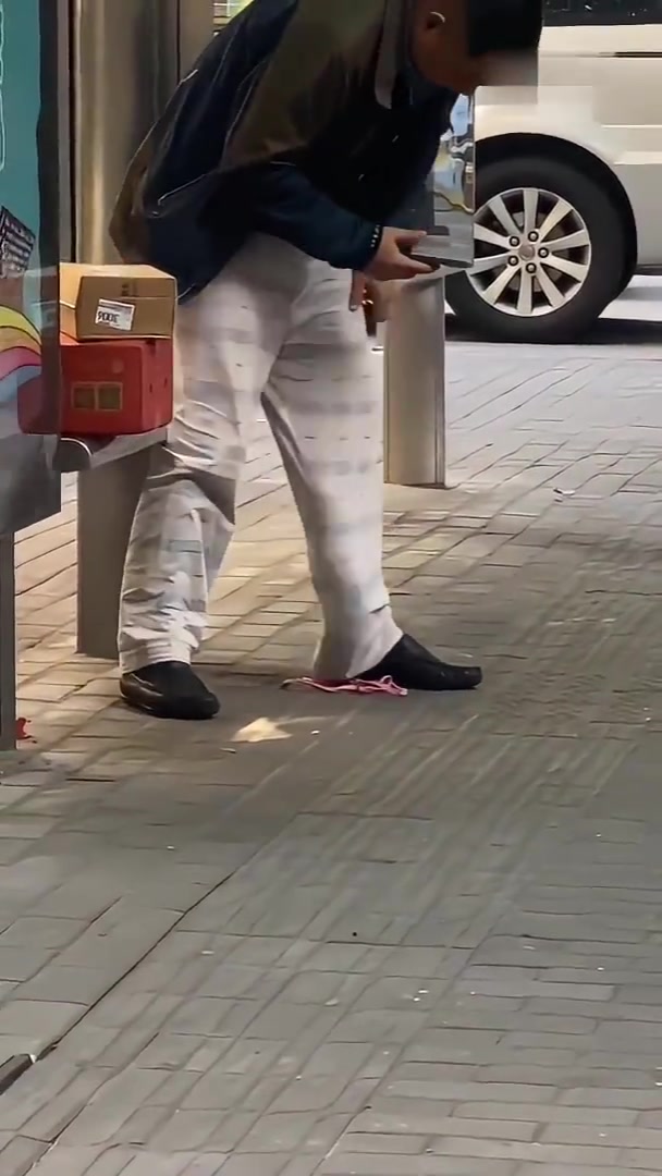 网友：上海某公交站一幕，难道貂不防寒保暖了