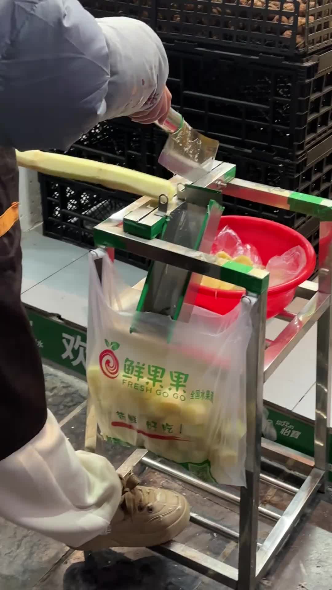 现在甘蔗都这么卖了么！