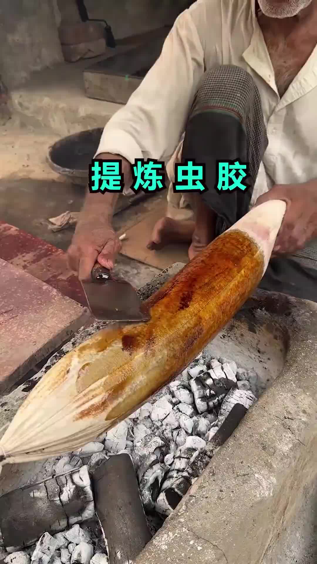巴基斯坦街头的烤虫胶！
