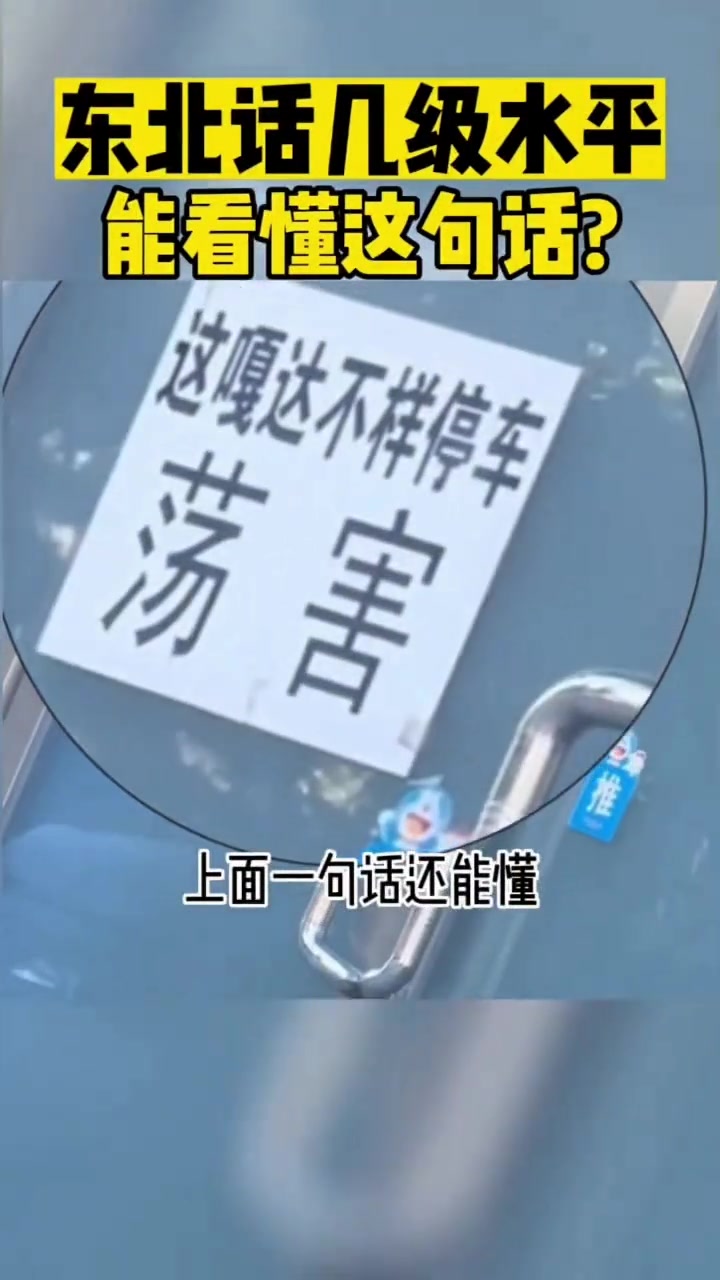 东北话几级水平能看懂这句话
