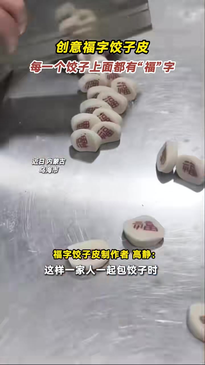 创意福字饺子皮每一个饺子上面都有“福”字
