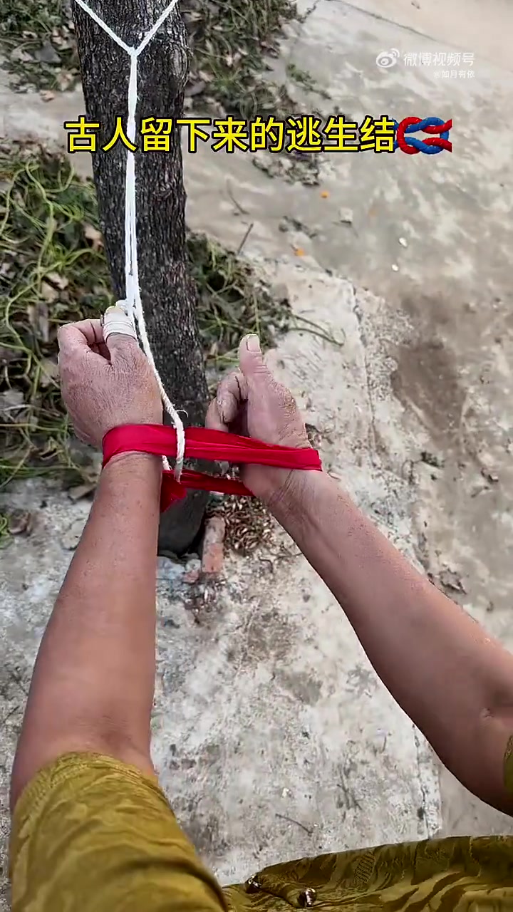 古人留下来的逃生结，实用的传统结绳技能