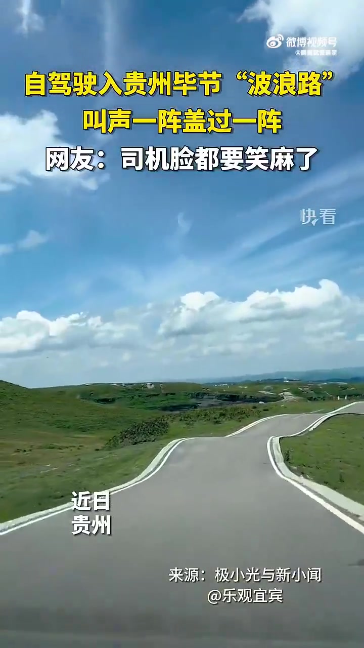 自驾贵州毕节“波浪路”，叫声不断，司机笑麻了