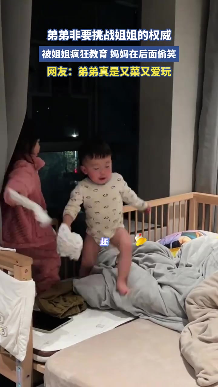 弟弟非要挑战姐姐的权威