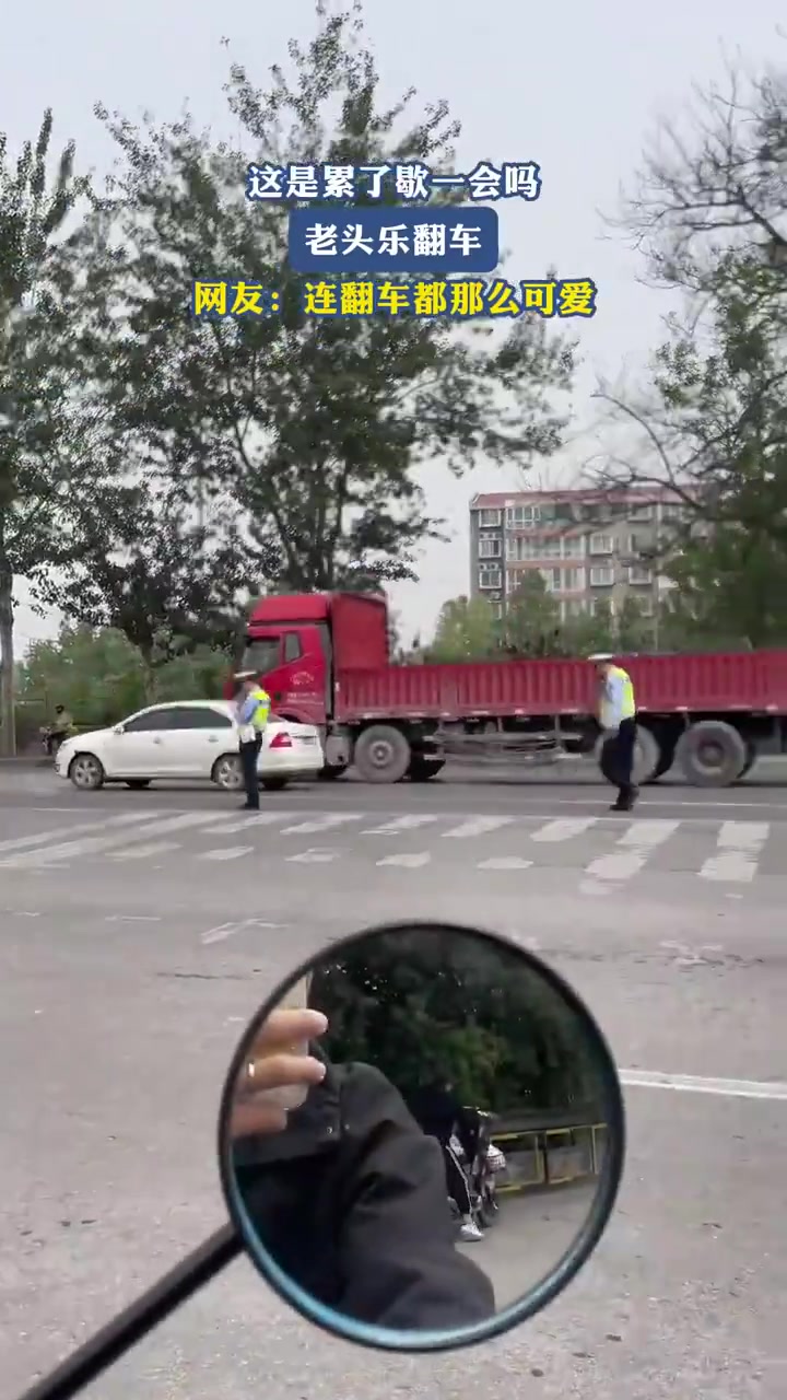 这是累了歇一会吗老头乐翻车