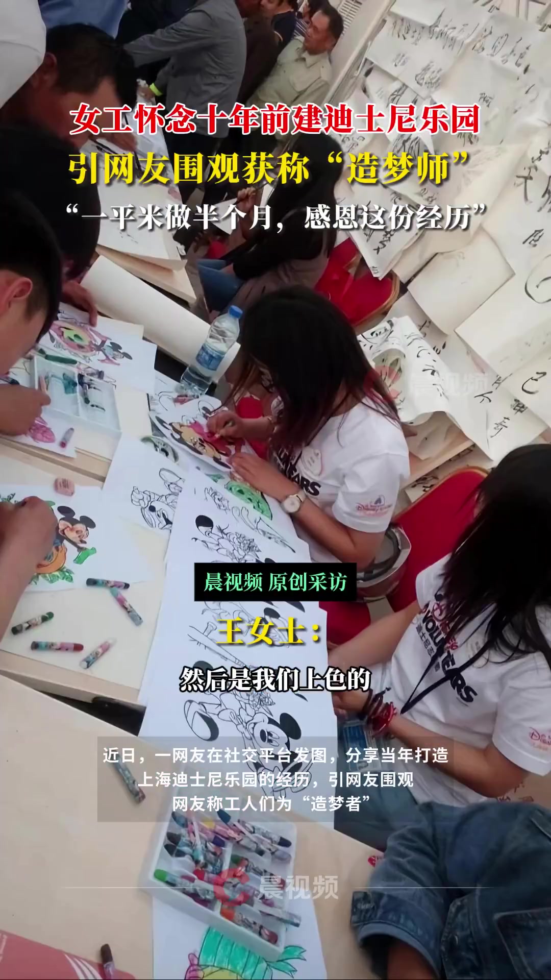 女子分享十年前参与建上海迪士尼经历