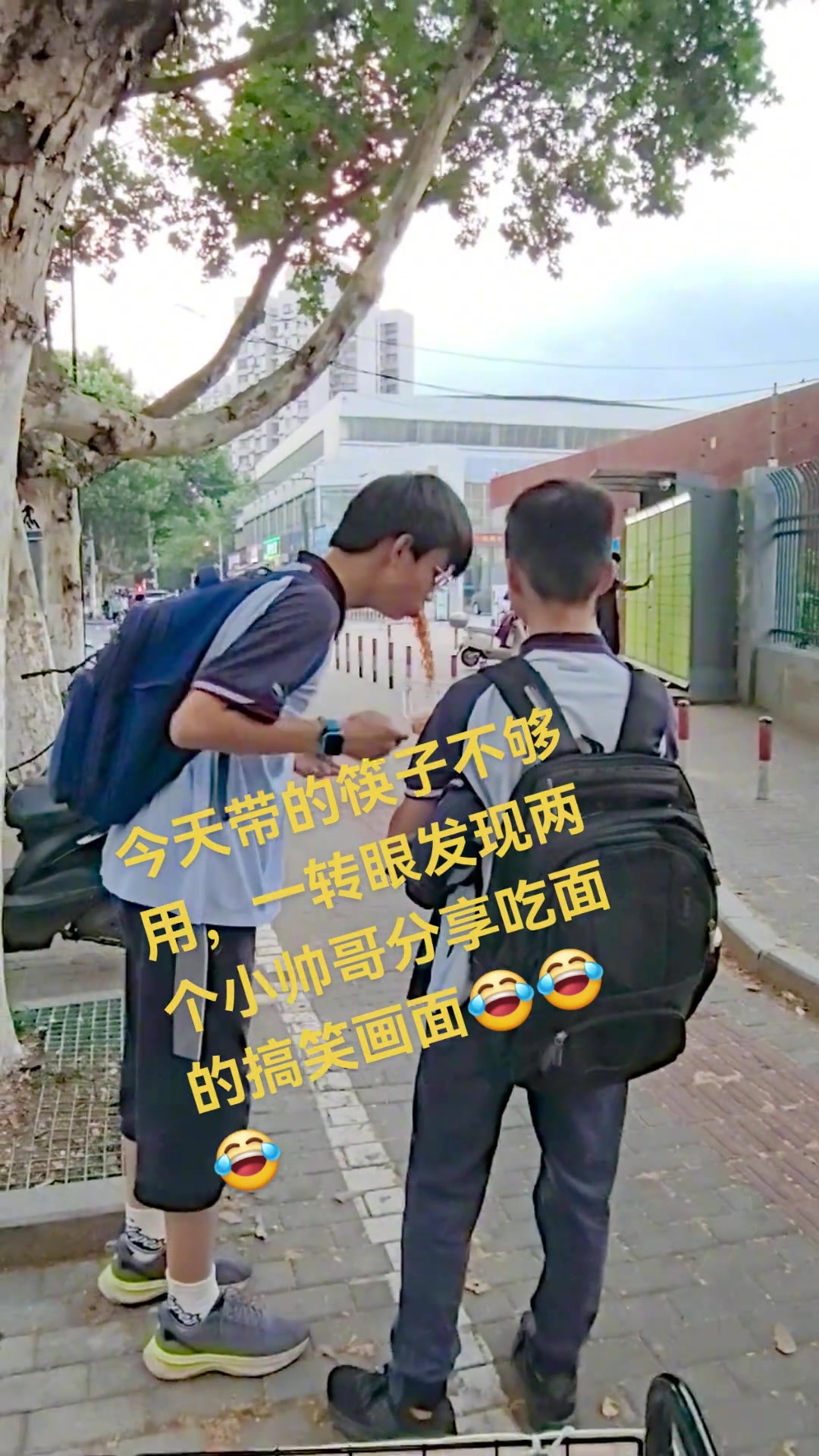这大概就是青春的样子，乖乖没筷子也可以吃的这么香
