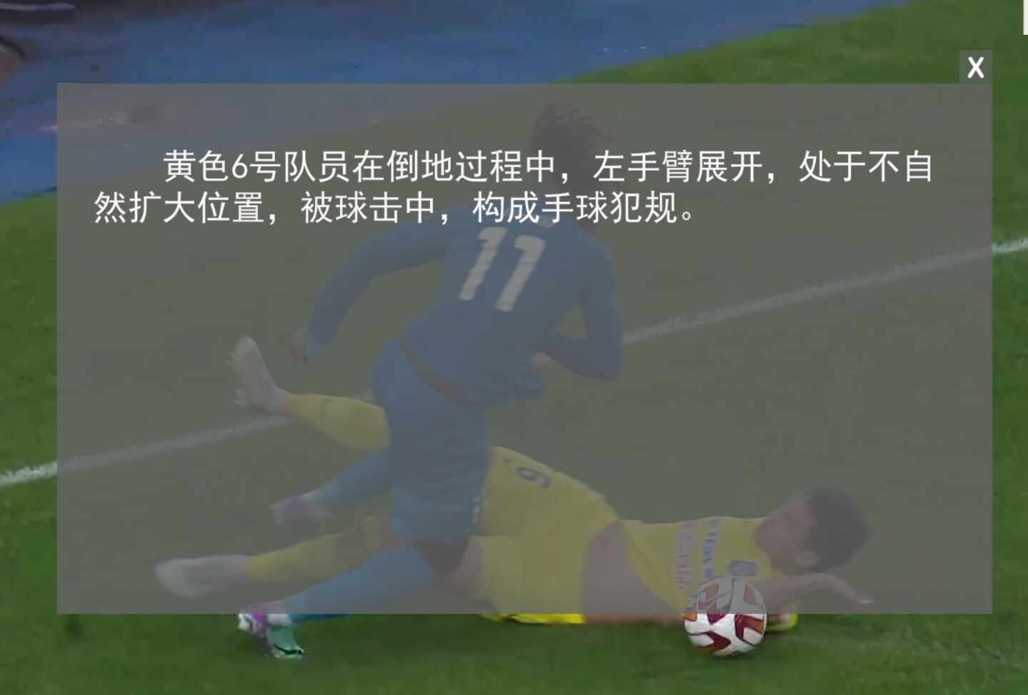 判罚正确吗何宇鹏支撑手被击中送点，符合足协的手球案例吗