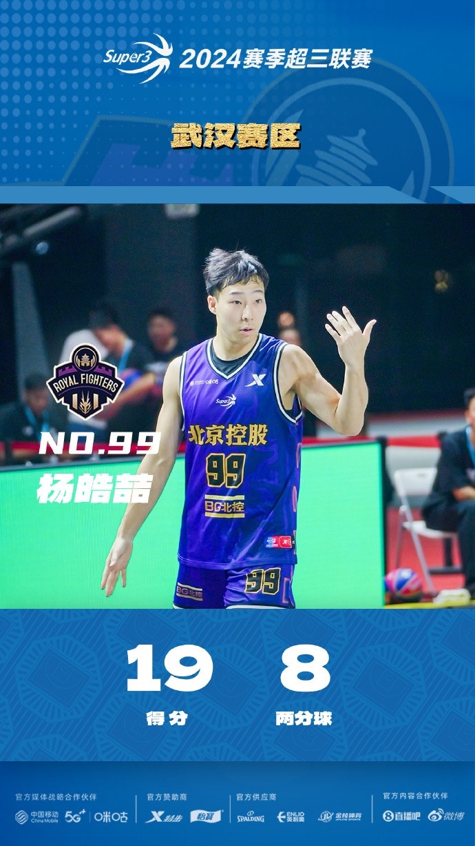 杨皓喆狂砍19分创超三历史最高得分纪录率队挺进武汉赛区半决赛