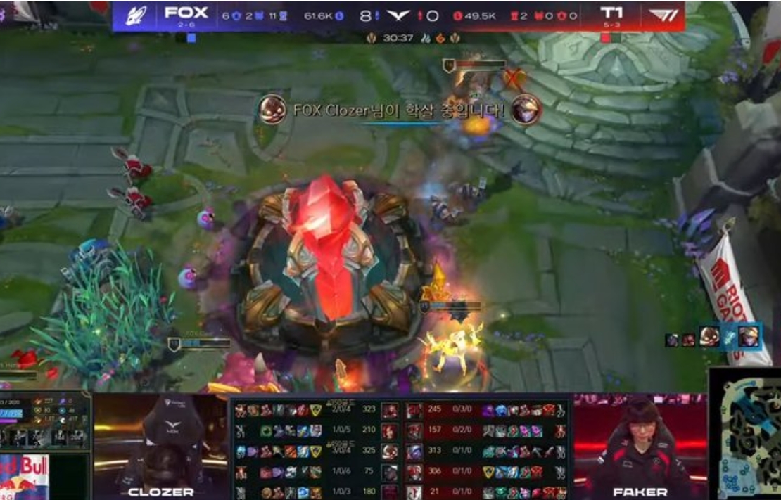 被虐闷了！T1决胜局人头0 遭到FOX8-0零封！