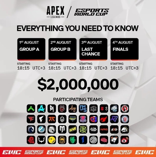 《APEX》沙特杯赛程表出炉：每晚23:15开战，LGD\WBG代表CN出战