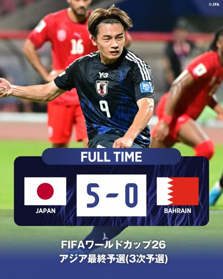 日本世预赛两轮打入12球，同组其他五队之和仅打进6球