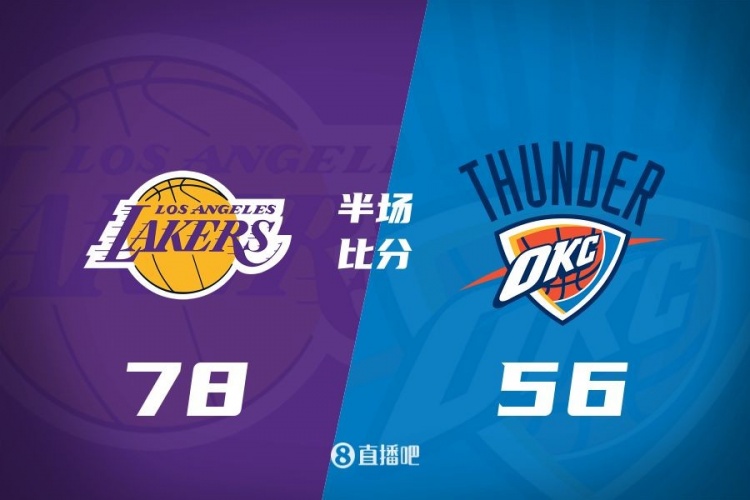 半场战报东契奇22+5詹姆斯9+4湖人轰进15记三分领先雷霆22分