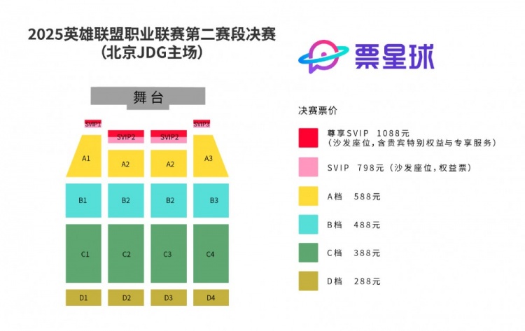 LPL决赛开票信息：6月9日14点开售 D区288 尊享SVIP1088元