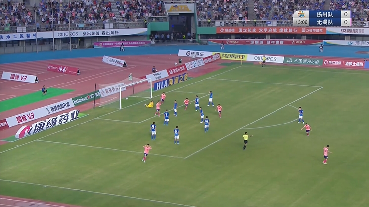反客为主！无锡队后卫扣球射门直奔死角，洞穿扬州队球门