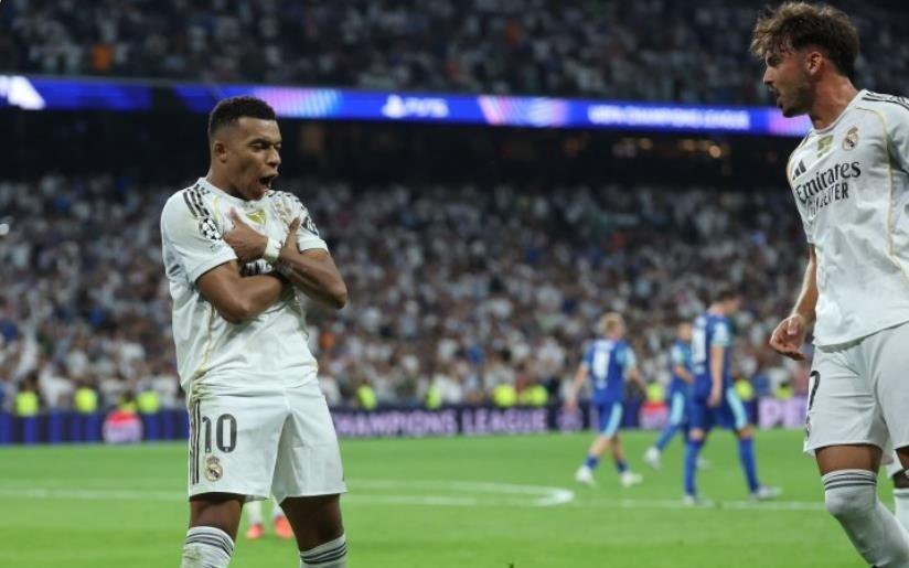 人数处于劣势仍获胜，皇马欧冠中第二次做到