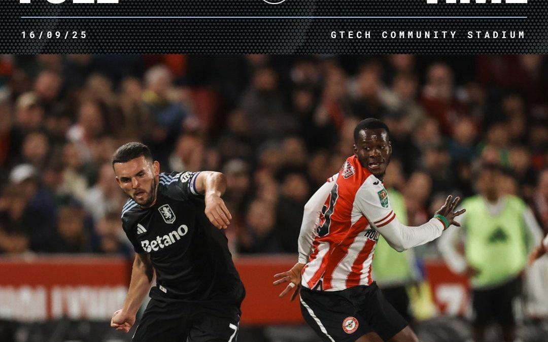 点球遭布伦特福德淘汰，维拉新赛季各项赛事5场不胜，只进1球