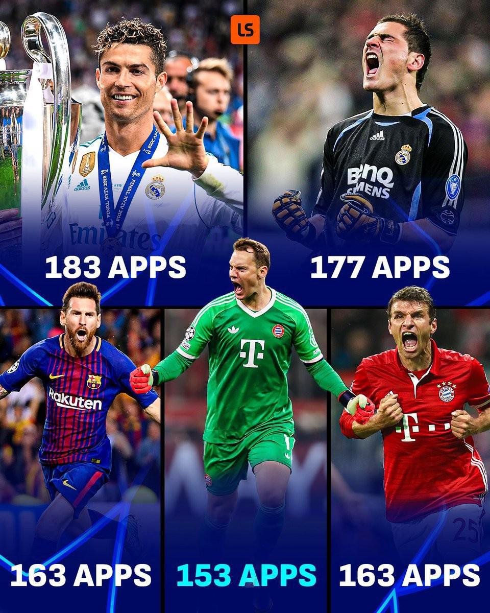 153场超越本泽马，诺伊尔独占欧冠历