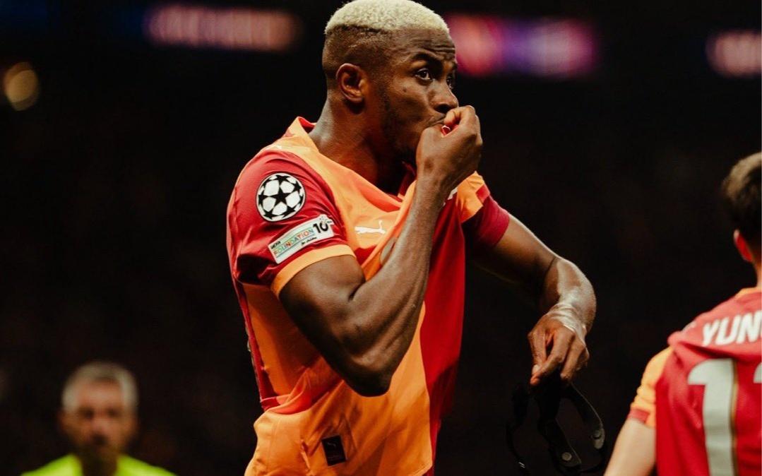 奥斯梅恩连续七场欧战比赛破门，刷新加拉塔萨雷队史纪录