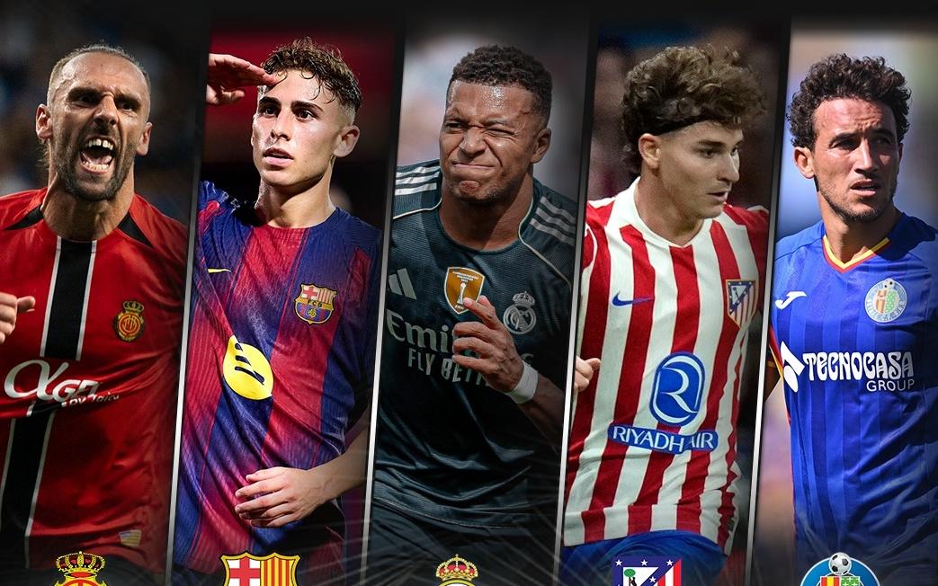 雷速西甲评选：姆巴佩传射带队4连胜，费尔明双响，谁能当选第4轮MVP