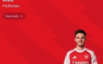 攻防俱佳，赖斯当选埃弗顿vs阿森纳全场最佳球员