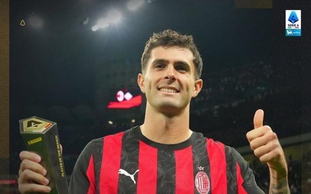 传射建功！官方：普利西奇当选米兰21那不勒斯全场最佳球员