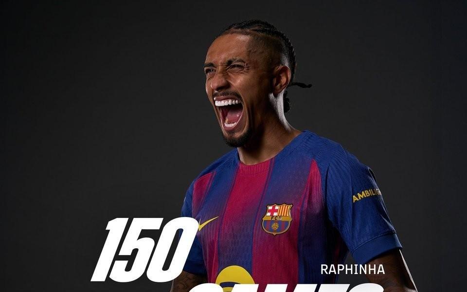 里程碑，拉菲尼亚迎来巴萨生涯第150次出场