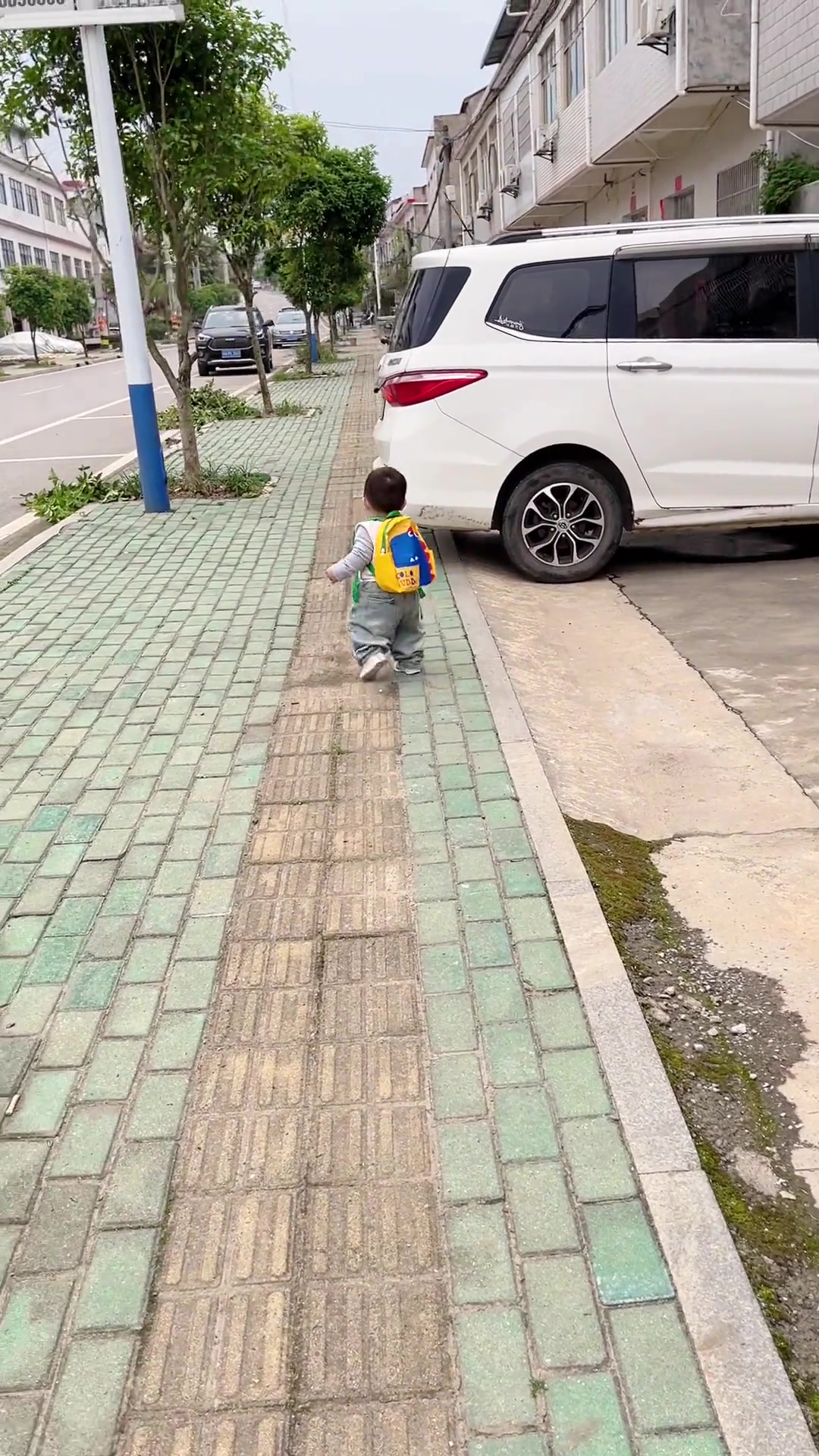 邻居给了他两块果果 他屁颠屁颠的跟着人家走