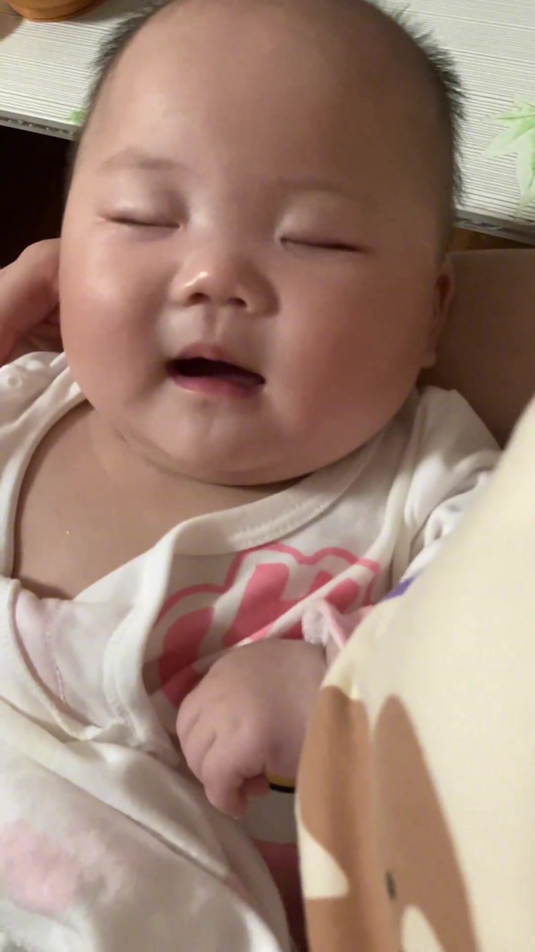 说睡着了又叫不醒，说没睡又能逗笑