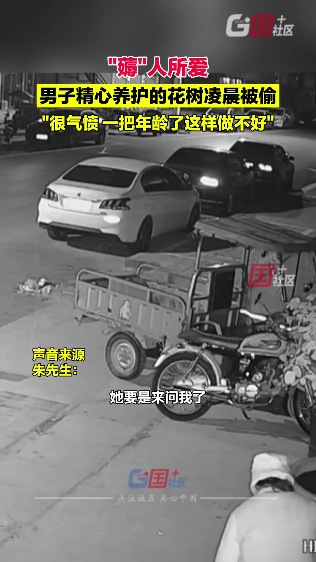 老人半夜骑三轮车“薅”人所爱