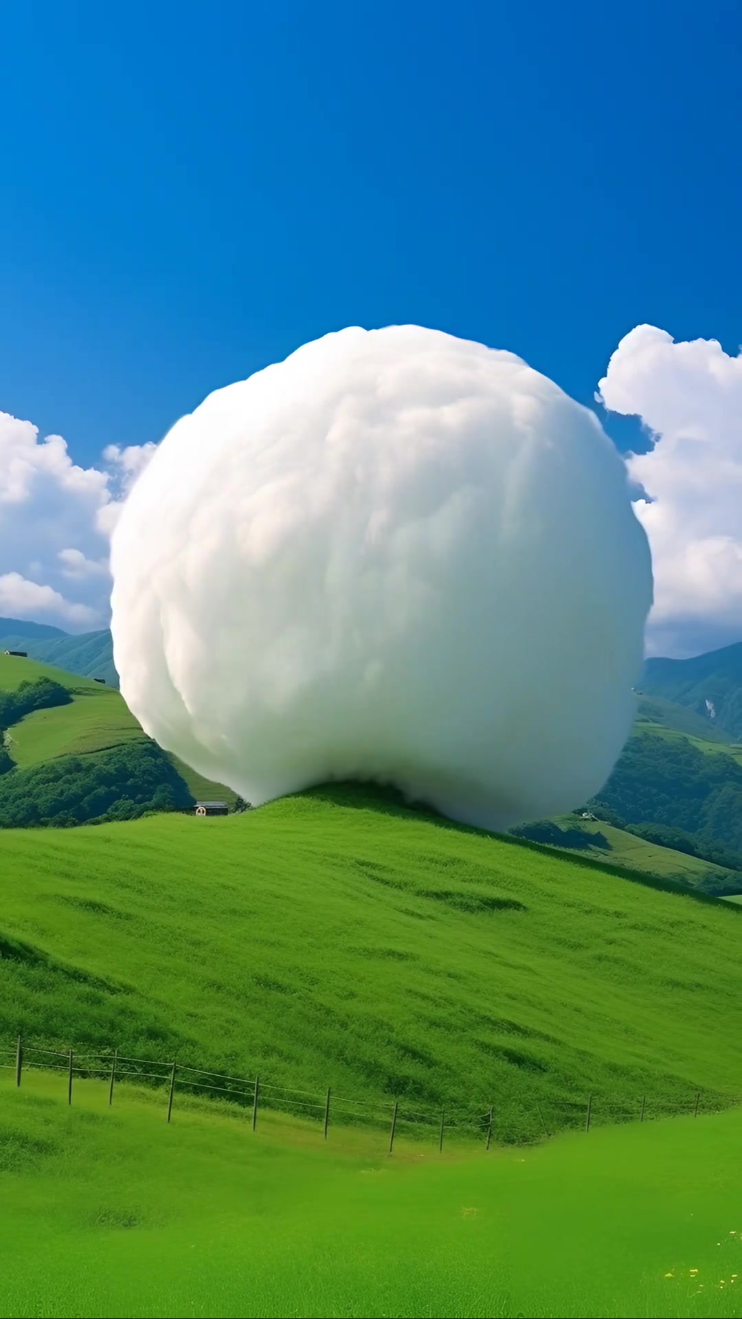 大山里面的落地云，十分的罕见，非常的美。