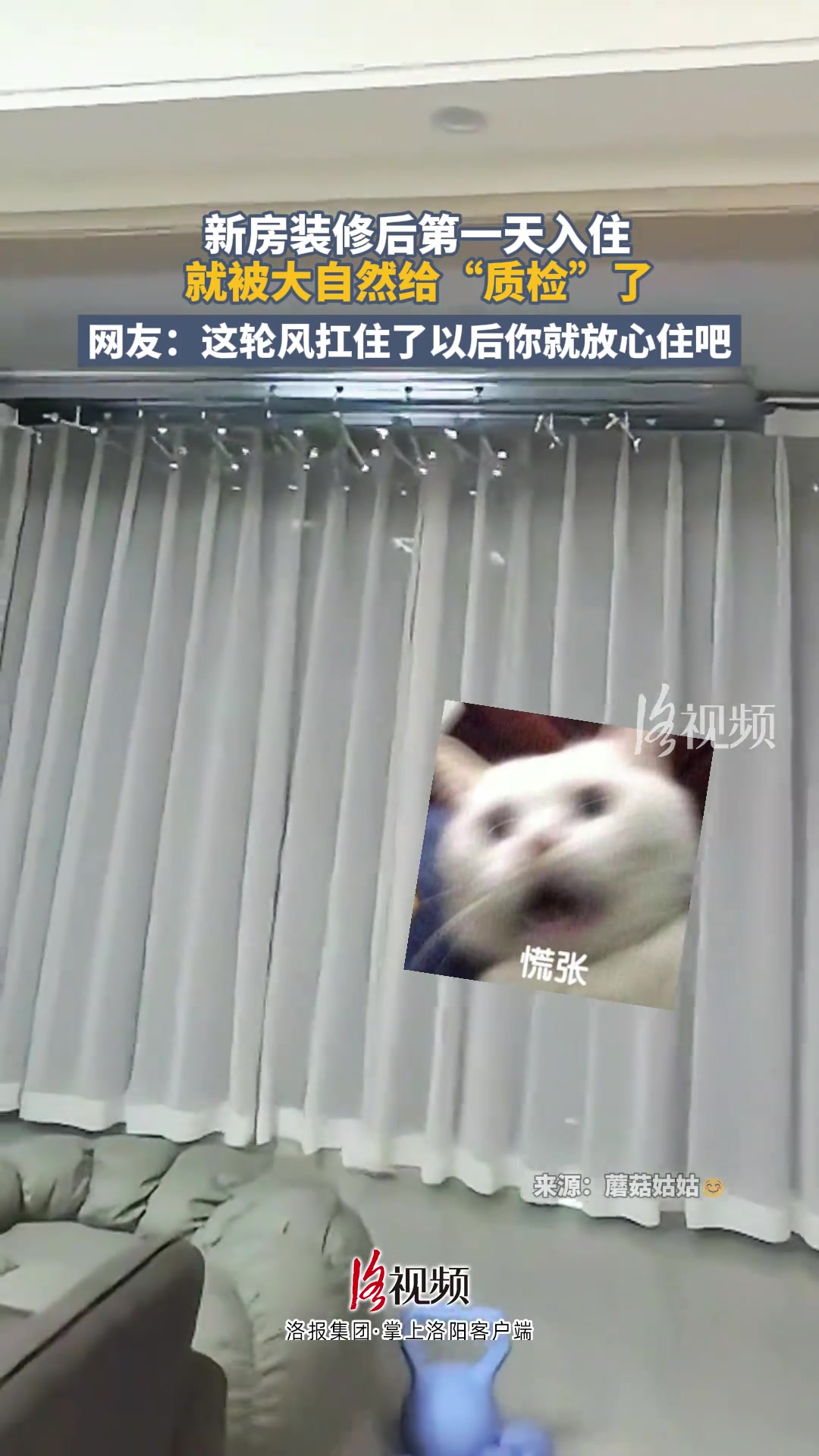 新房装修后第一天入住就被大自然给“质检”了