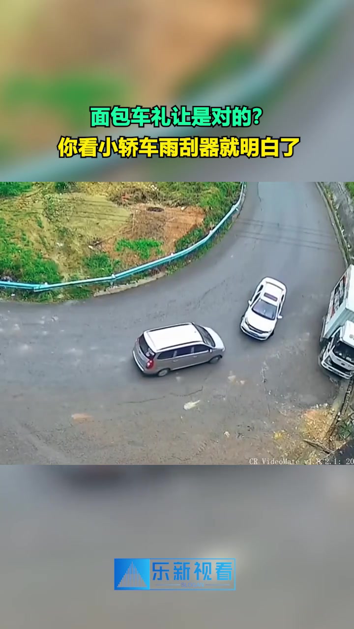 面包车选择礼让实在是非常明智了