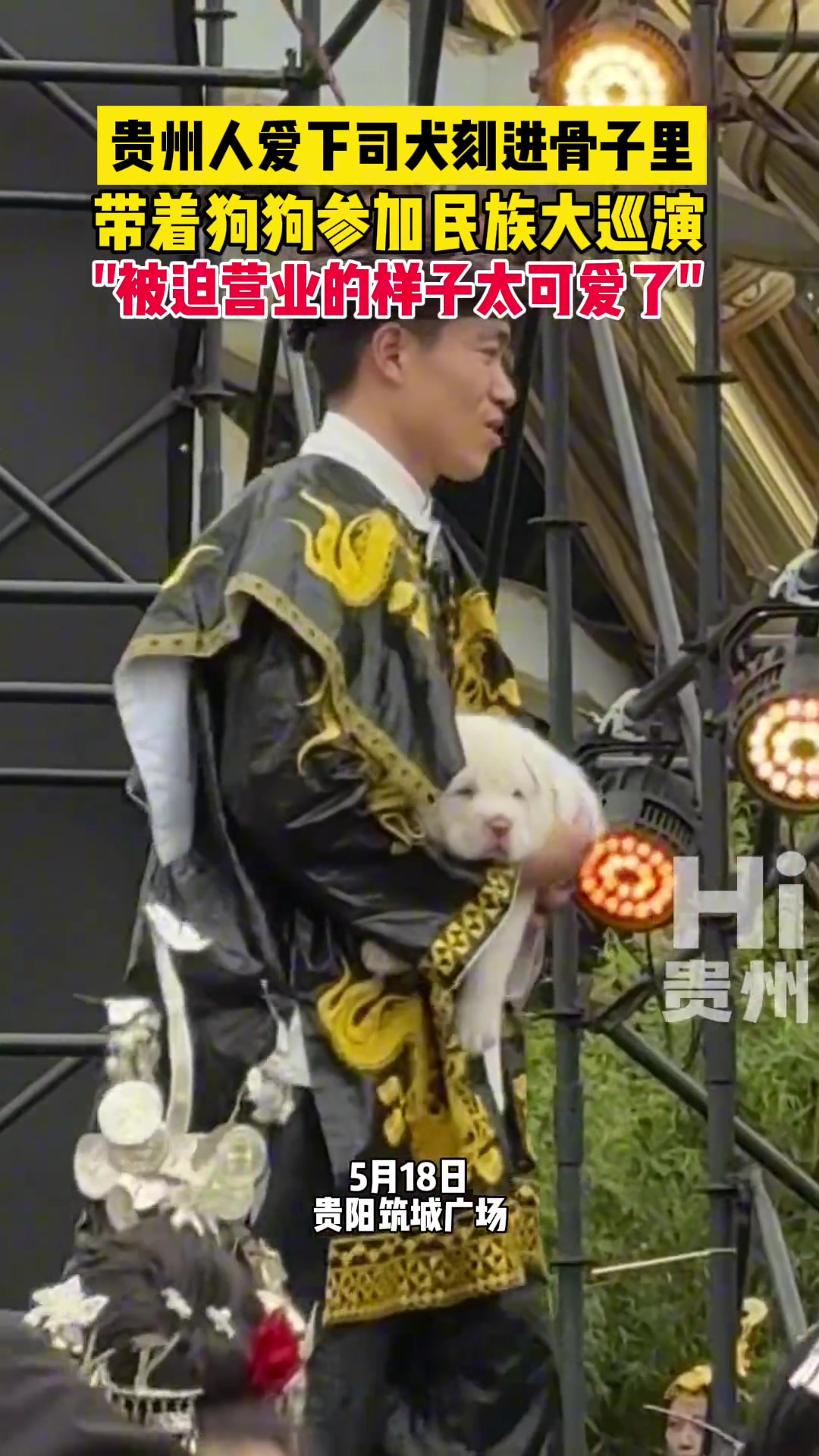 贵州人爱下司犬刻进骨子里，带着狗狗参加民族大巡演