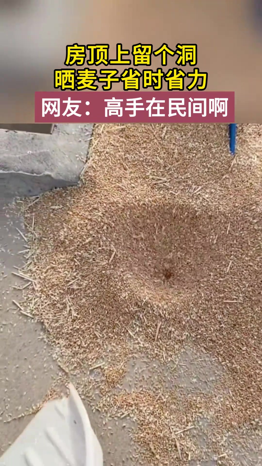 房顶晒麦子不用背下来， 一个洞搞定所有