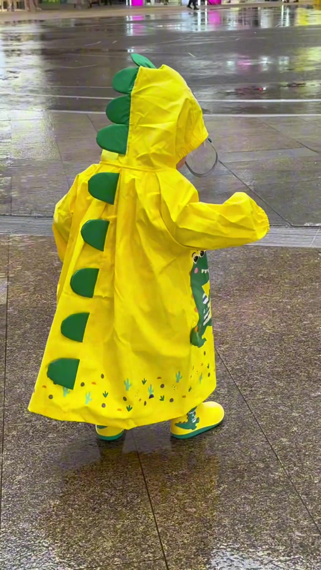 就这样，在雨中陪他玩了很久