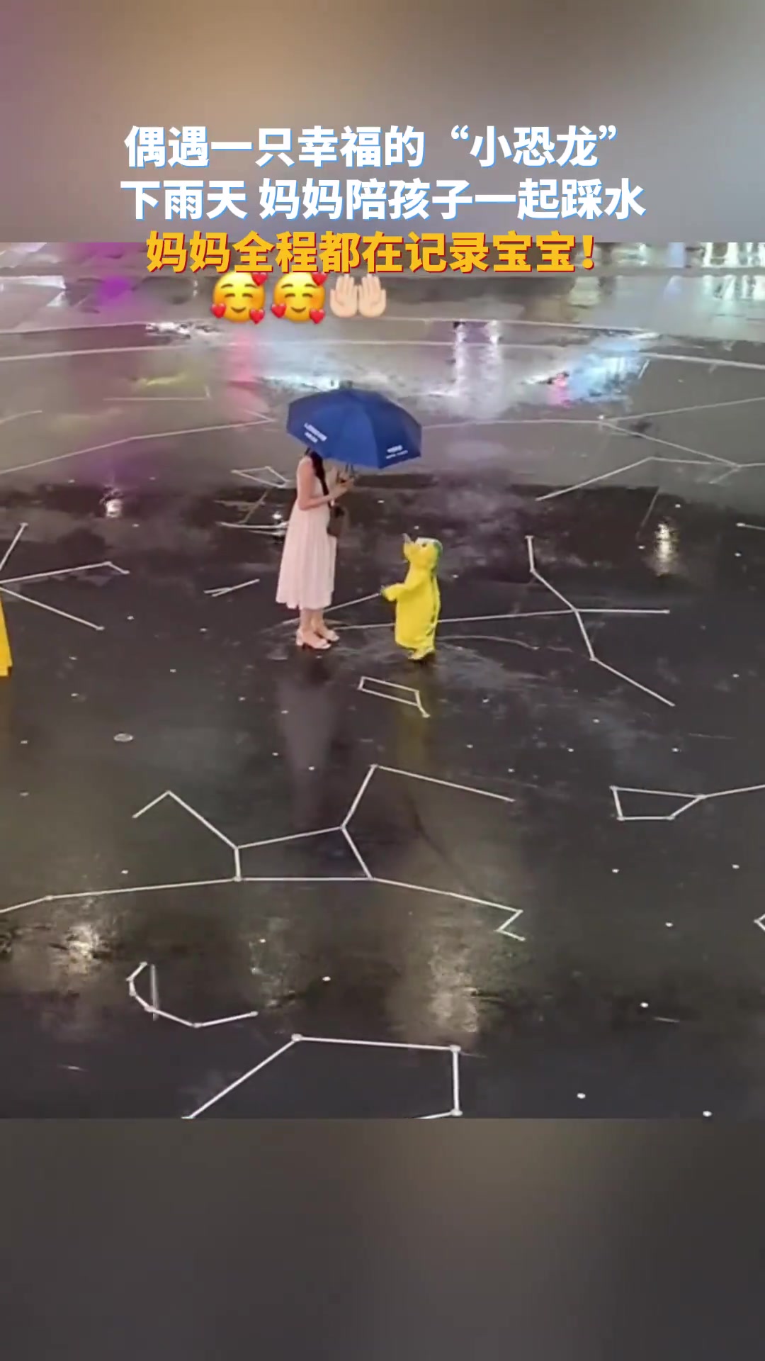 偶遇一只幸福的“小恐龙” 妈妈全程记录宝宝玩水
