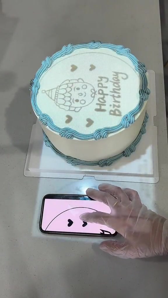 原来蛋糕图案是这样做的