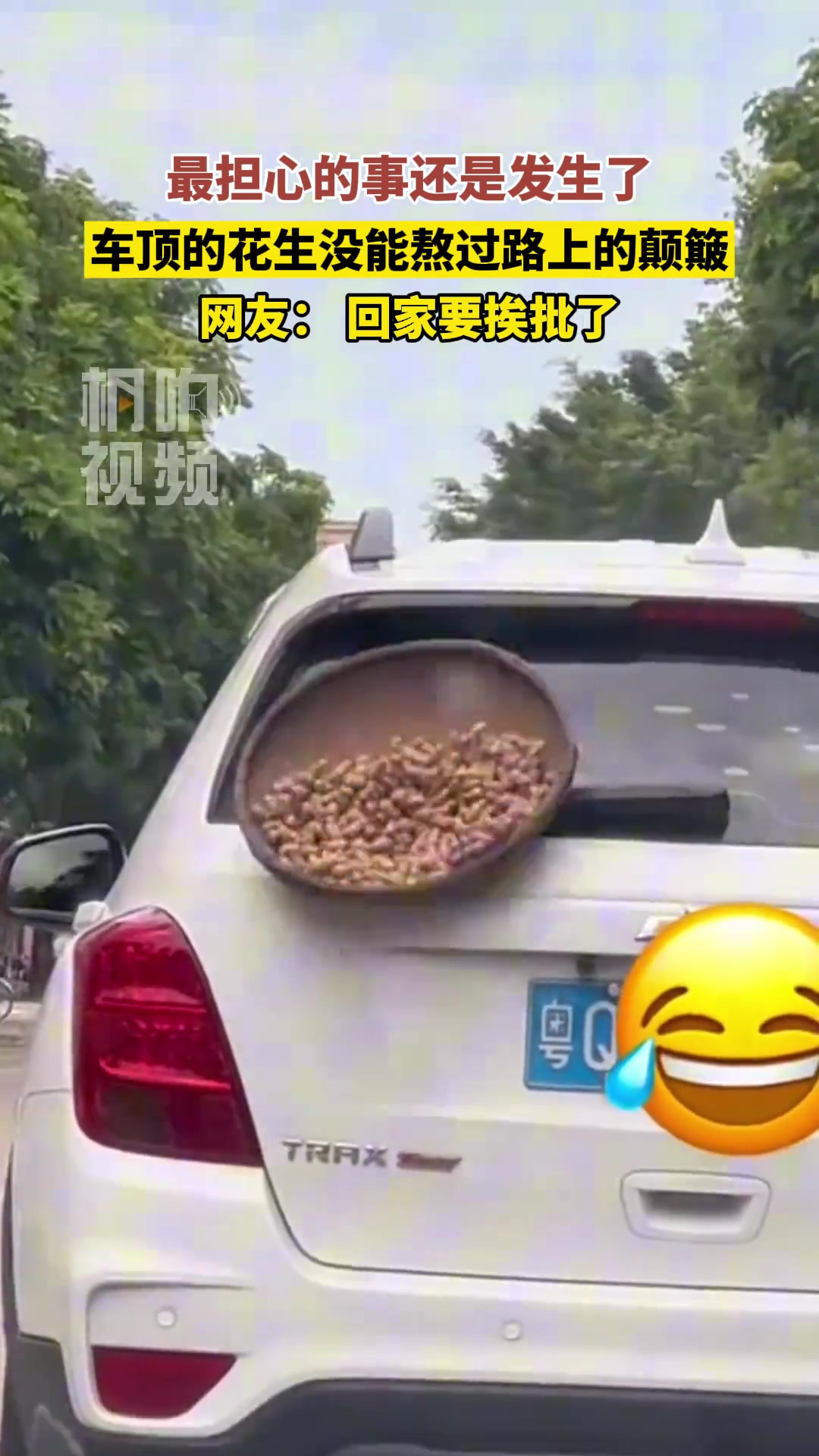 车顶的花生没能熬过路上的颠簸 又有人要挨骂了