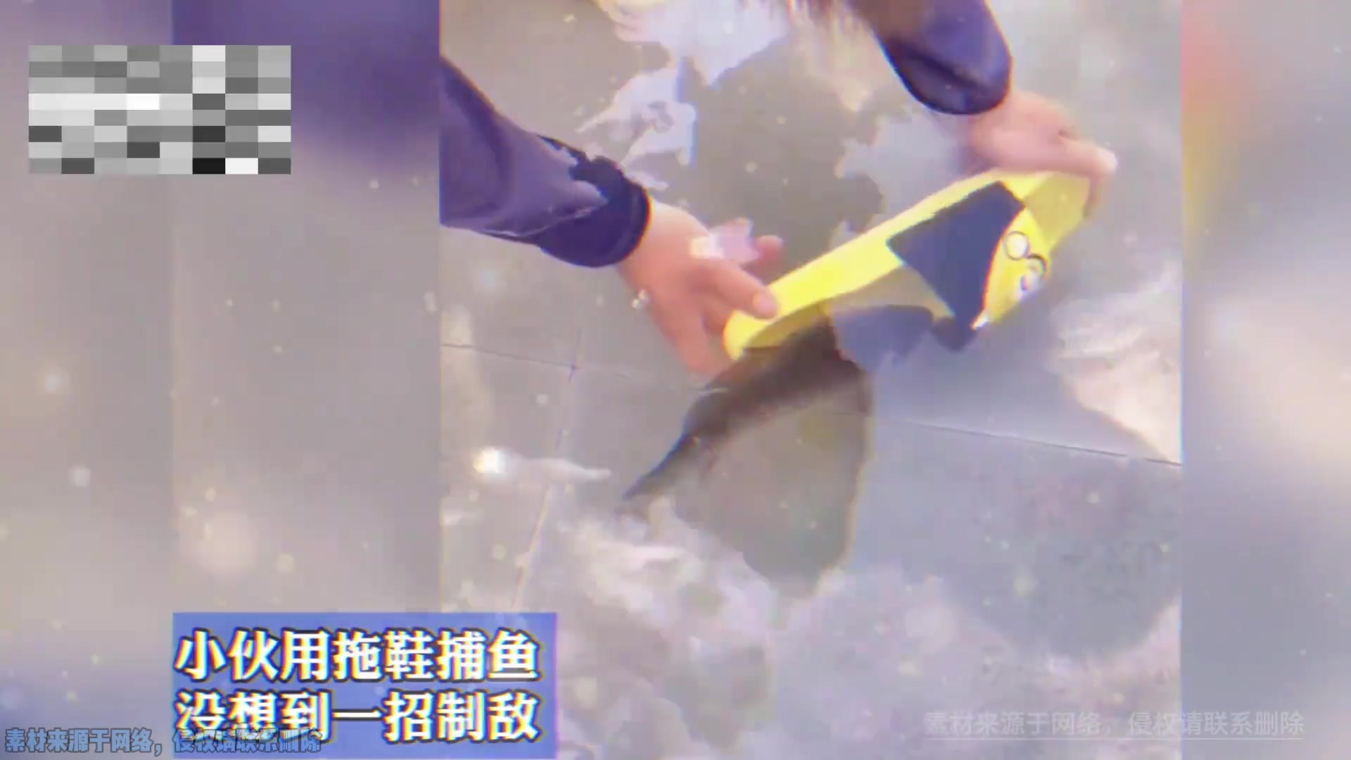 离了个大谱！小伙用拖鞋捕鱼 没想到一招制敌